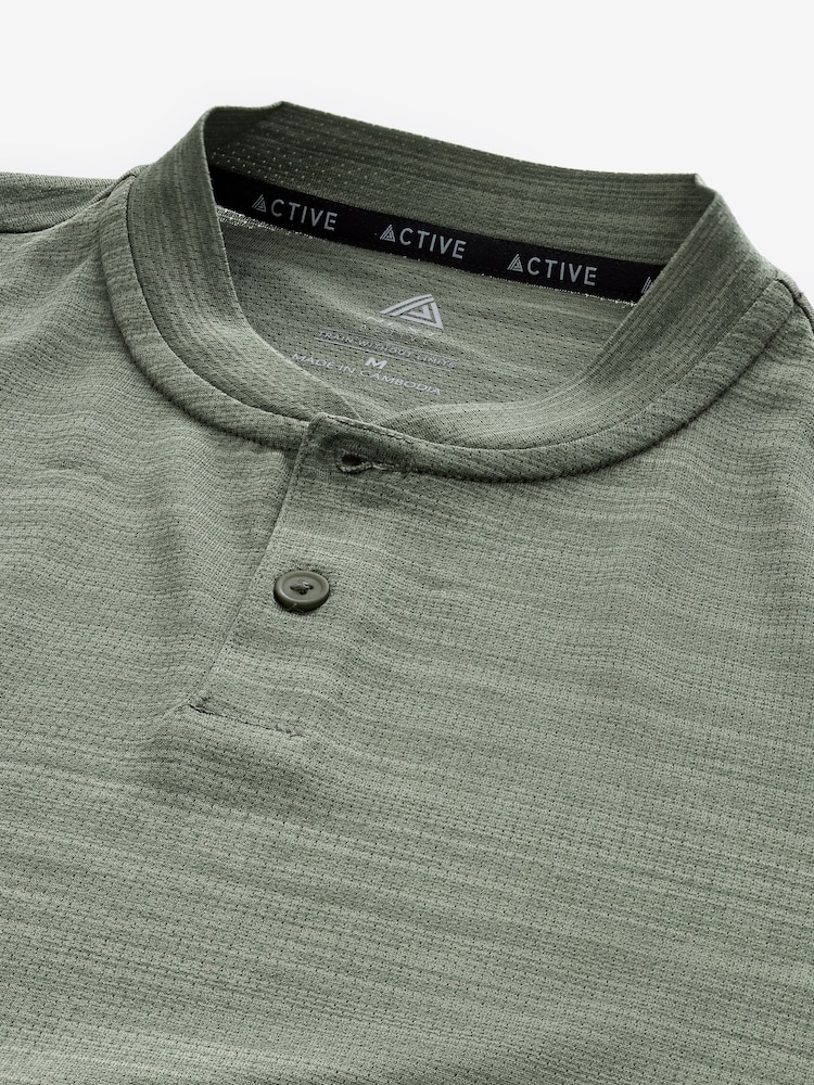 Green Buttoned Collar Training T-Shirt - Image 7 of 7