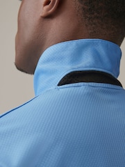Blue Active Textured Golf Polo Shirt - Image 7 of 10