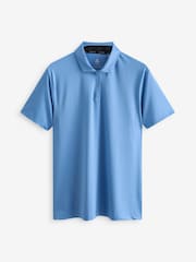 Blue Active Textured Golf Polo Shirt - Image 8 of 10