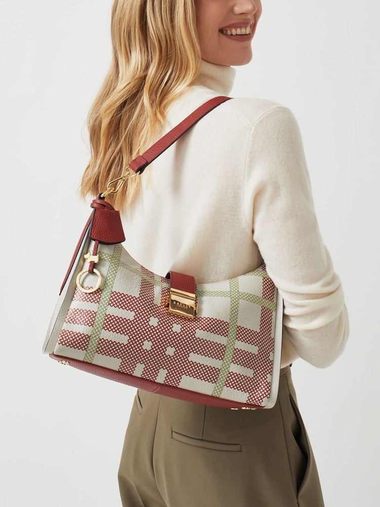 Radley London Grey Sloane Street Check Medium Zip-Top Shoulder Bag - Image 1 of 1