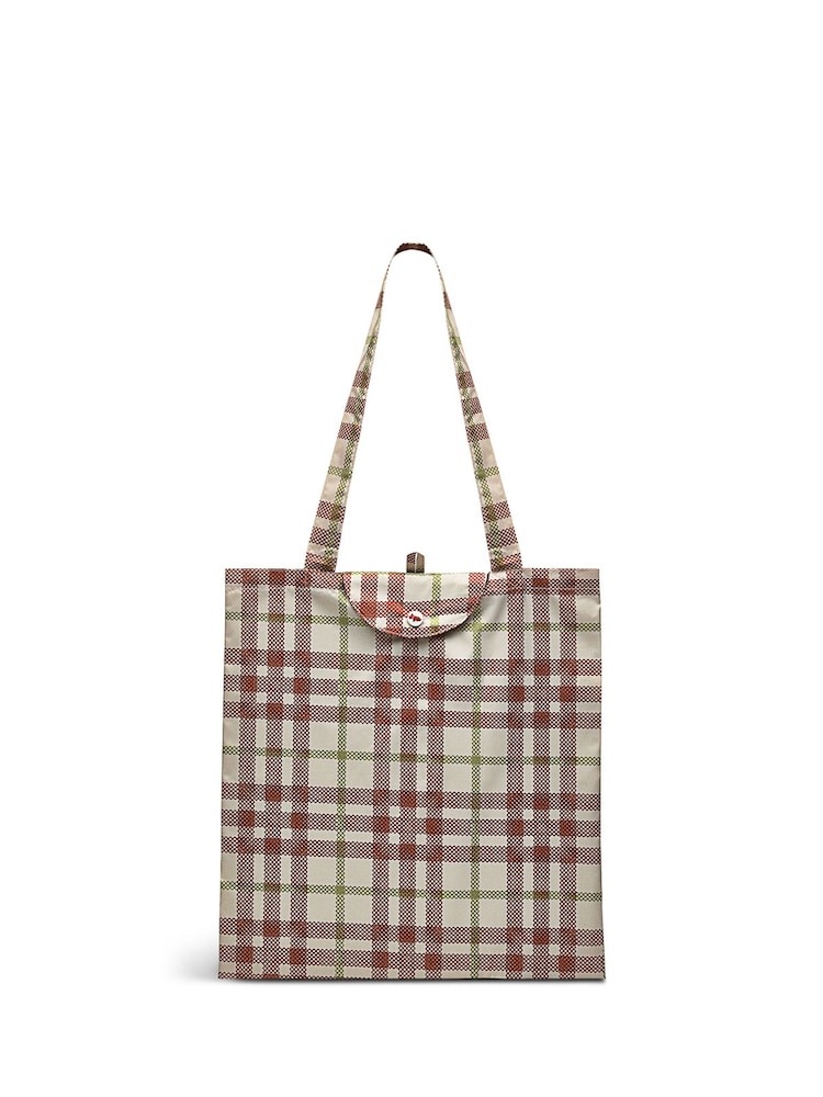 Radley London Grey Check Responsible Foldaway Bag - Image 1 of 4