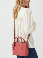 Radley London Red Liverpool Street 2.0 Faux Croc Small Zip-Top Multiway Bag - Image 1 of 6