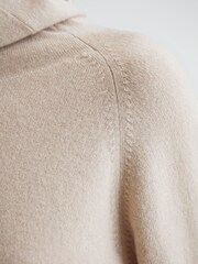Reiss Stone Florence Relaxed Cashmere Roll Neck Top - Image 3 of 5