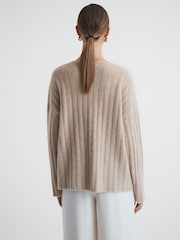 Reiss Nude Margot Ribbed Jumper - Image 5 of 5