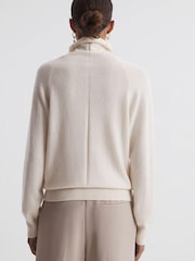 Reiss Cream Florence Relaxed Cashmere Roll Neck Top - Image 5 of 7