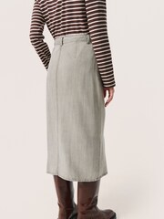 Soaked in Luxury Grey Friday Midi Length Denim Skirt - Image 2 of 6