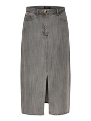 Soaked in Luxury Grey Friday Midi Length Denim Skirt - Image 5 of 6