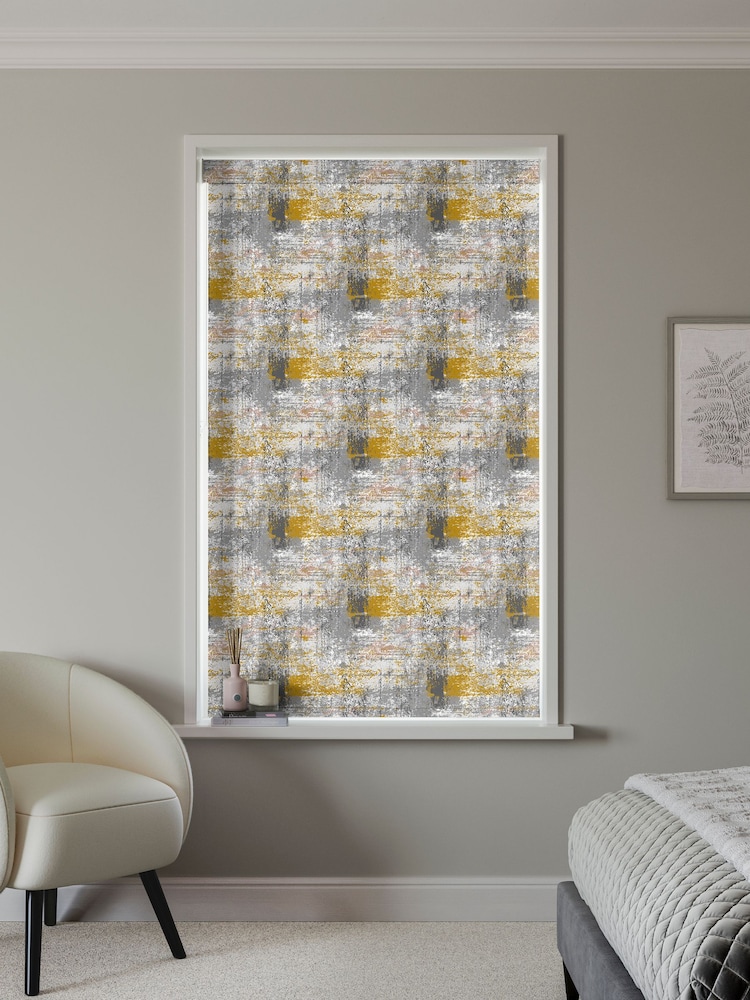 Yellow Printed Texture Made to Measure Roller Blind - Image 2 of 6