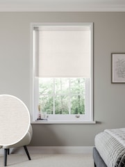 Beige Natural Textured Plain Made to Measure Blackout Roller Blind - Image 1 of 6
