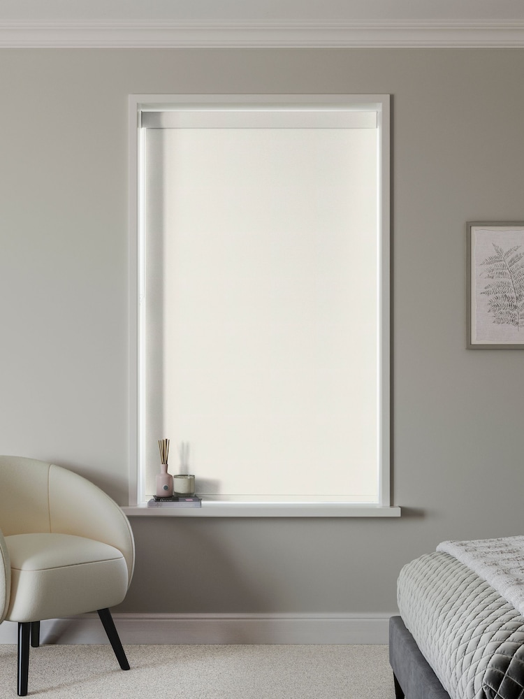 Beige Natural Zizzy Made to Measure Roller Blackout Roller Blind - Image 2 of 6