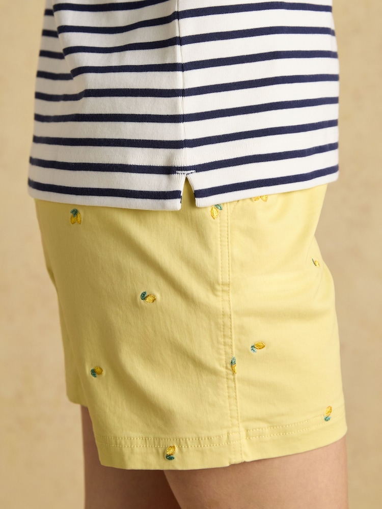 Joules Harbour Cream & Navy Boat Neck 100% Cotton Breton Top - Image 4 of 7