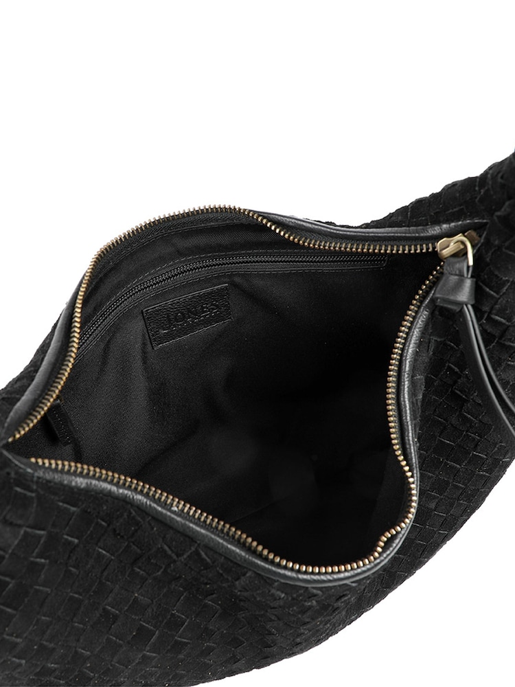 Jones Bootmaker Black Waverely Leather Shoulder Bag - Image 5 of 5 Jones Bootmaker Black Waverely Leather Shoulder Bag - Image 5 of 5