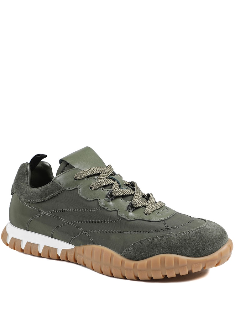 Jones Bootmaker Green Amaris Leather Trainers - Image 2 of 5