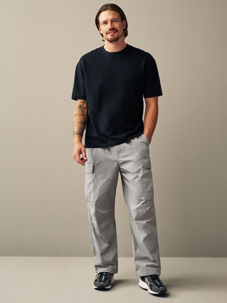 Grey Parachute Relaxed Cargo Trousers - Image 2 of 14 Grey Parachute Relaxed Cargo Trousers - Image 2 of 14