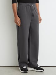 Reiss Charcoal Grey Rivo Premium Interlock Relaxed-Fit Joggers - Image 5 of 7