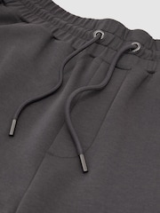 Reiss Charcoal Grey Rivo Premium Interlock Relaxed-Fit Joggers - Image 7 of 7
