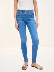 bleu vif - Jean skinny coupe slim à effet rehausseur - Image 1 of 6