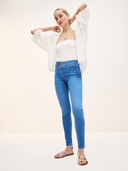 bleu vif - Jean skinny coupe slim à effet rehausseur - Image 2 of 6