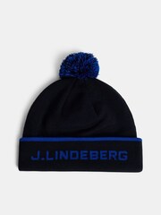 J.Lindeberg Blue Bobble Beanie Hat - Image 1 of 3