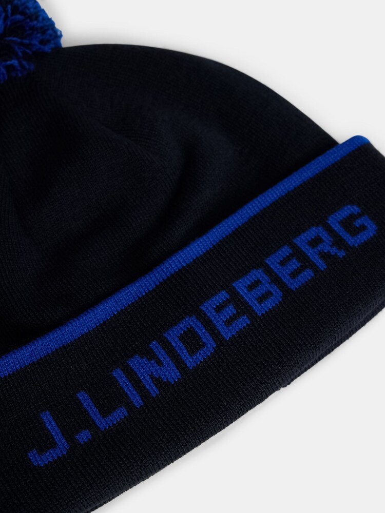 J.Lindeberg Blue Bobble Beanie Hat - Image 3 of 3