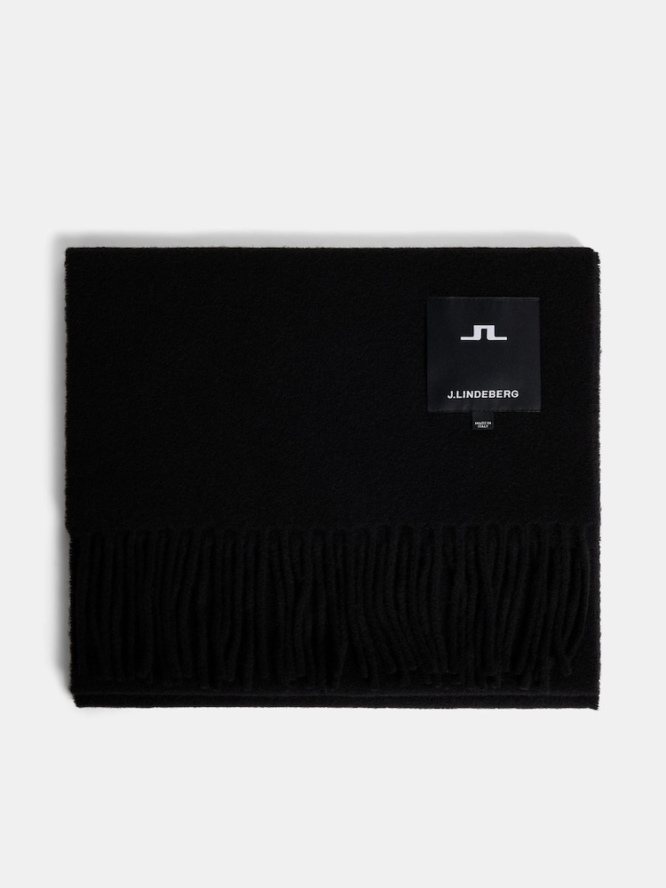 J.Lindeberg Black Wool Scarf - Image 1 of 2