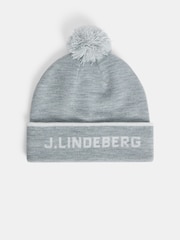 J.Lindeberg Grey Bobble Beanie Hat - Image 1 of 2