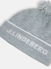J.Lindeberg Grey Bobble Beanie Hat - Image 2 of 2