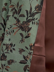 Forest Green Floral Regular Fit Occasion Waistcoat - Image 11 of 12