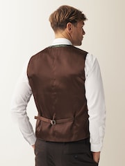 Forest Green Floral Regular Fit Occasion Waistcoat - Image 3 of 12