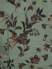 Forest Green Floral Regular Fit Occasion Waistcoat - Image 9 of 12