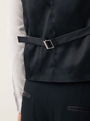Black/Yellow Gold Floral Regular Fit Occasion Waistcoat - Image 7 of 11