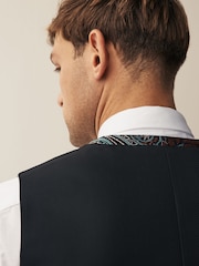 Multi Coloured Burgundy Red Paisley Regular Fit Occasion Waistcoat - Image 6 of 11