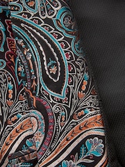 Multi Coloured Burgundy Red Paisley Regular Fit Occasion Waistcoat - Image 9 of 11