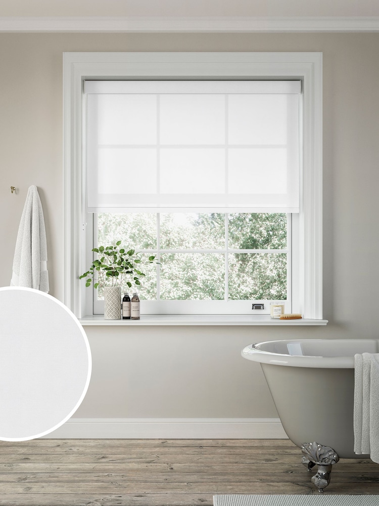 White Butler Made to Measure Roller Blind - Image 1 of 6