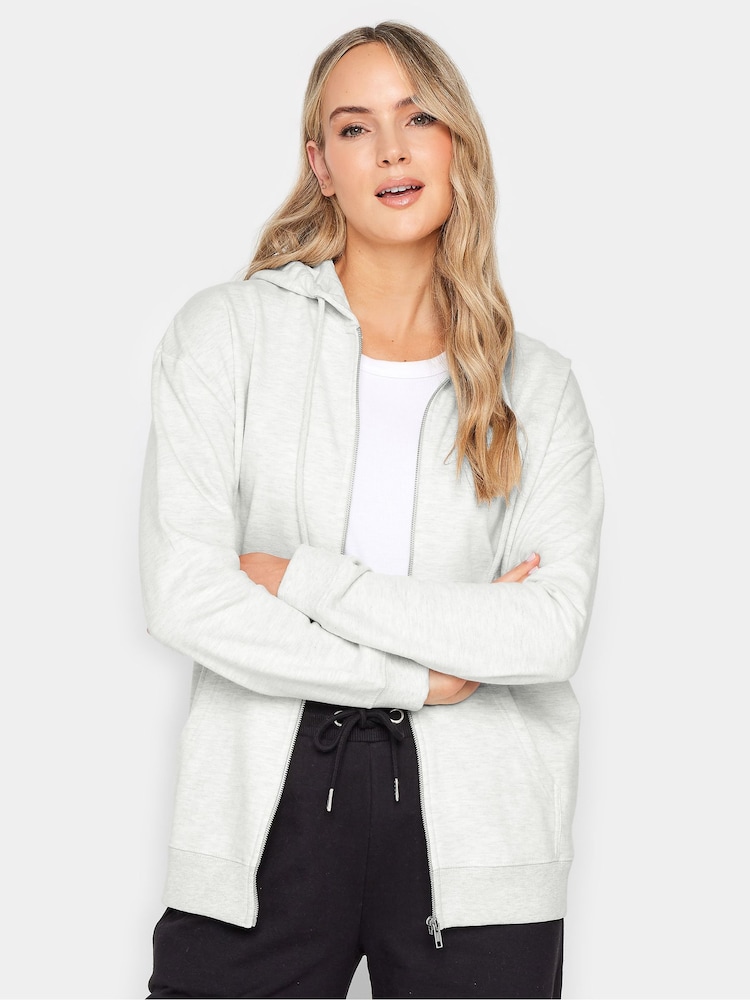 Grau - Long Tall Sally Kapuzenjacke mit durchgängigem Reißverschluss - Bild 1 von 5 Grau - Long Tall Sally Kapuzenjacke mit durchgängigem Reißverschluss - Bild 1 von 5