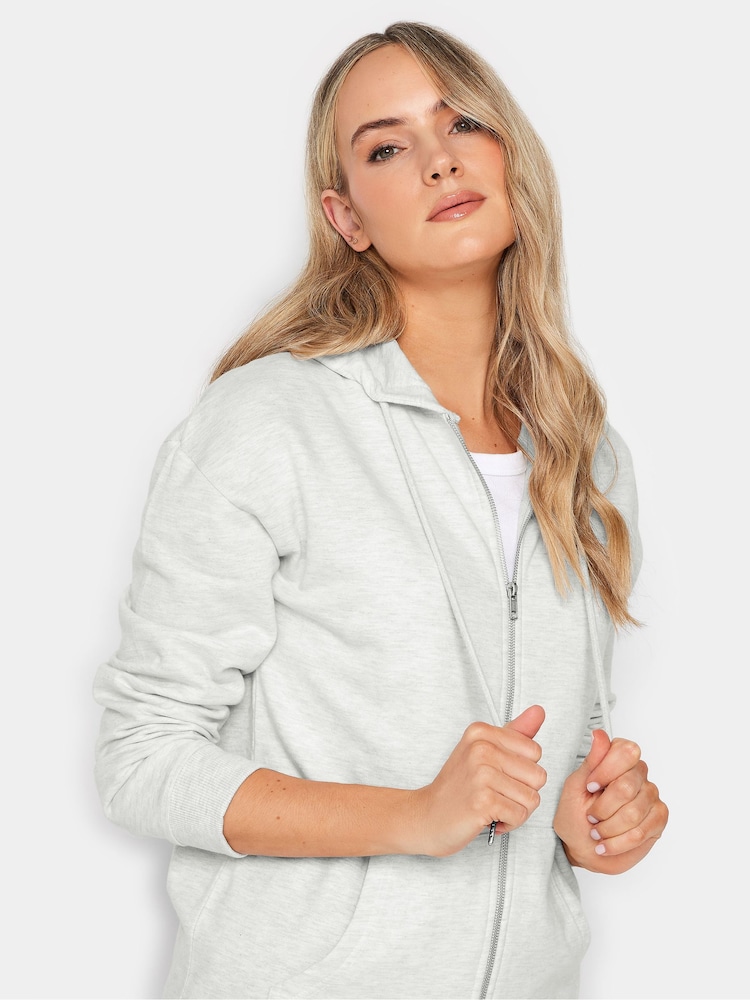 Long Tall Sally Grey Zip Through Hoodie - Image 4 of 5