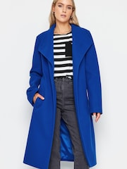 Long Tall Sally Blue Formal Wrap Coat - Image 1 of 5