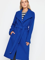 Long Tall Sally Blue Formal Wrap Coat - Image 3 of 5