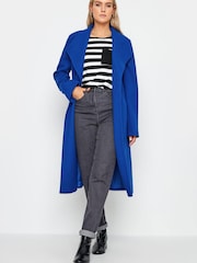 Long Tall Sally Blue Formal Wrap Coat - Image 4 of 5