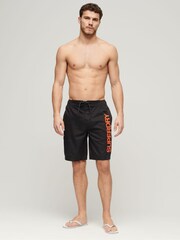Superdry Black Sportswear Recycled Board Shorts - Image 3 of 6