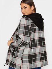 Розовый - Трикотажная куртка с капюшоном Yours Curve - Изображение 2 из 4