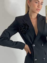 Style Cheat Black Avalee Corsage Blazer Dress - Image 4 of 4