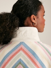 Joules Burnham Multi Stripe Funnel Neck Quarter Zip Sweatshirt - Image 5 of 7
