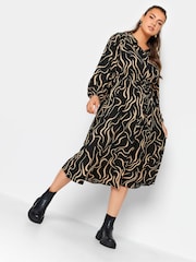 Yours Curve Black Long Sleeve Shirt Dress - Image 3 of 4