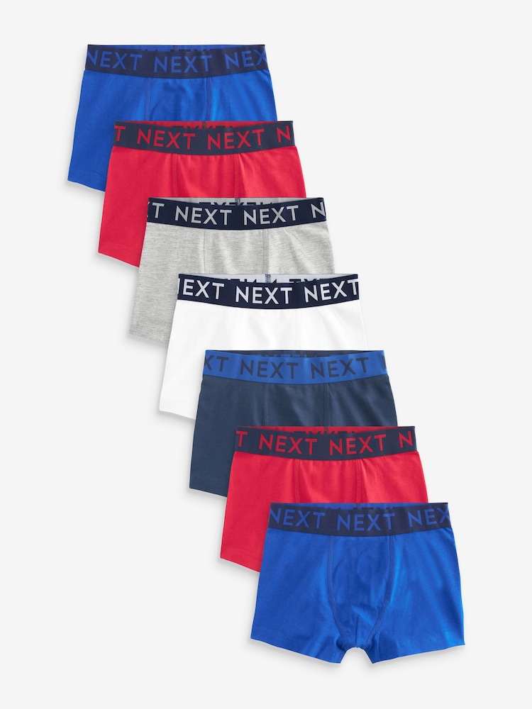 Red/Blue/White Trunks 7 Pack (2-16yrs) - Image 1 of 3 Red/Blue/White Trunks 7 Pack (2-16yrs) - Image 1 of 3
