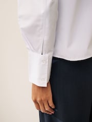 White Fitted Collared Long Sleeve Shirt - Image 5 of 7