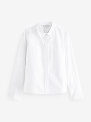 White Fitted Collared Long Sleeve Shirt - Image 6 of 7