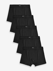 Black Soft Waistband Trunks 5 Pack (1.5-16yrs) - Image 1 of 4