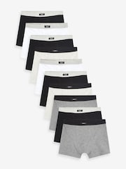 Grey Soft Waistband Trunks 10 Pack (2-16yrs) - Image 1 of 1