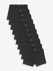 Black Soft Waistband Trunks 10 Pack (2-16yrs) - Image 1 of 1